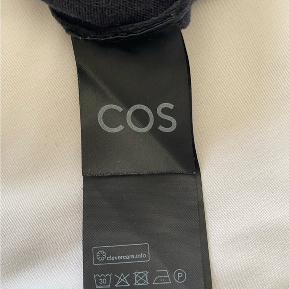 Cos Striped Short Sleeve Navy 100% Cotton Top - Picture 8 of 8